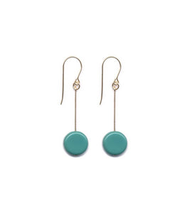 Irk Jewelry I. Ronni Kappos E1128 Turquoise Circle Drop Earrings