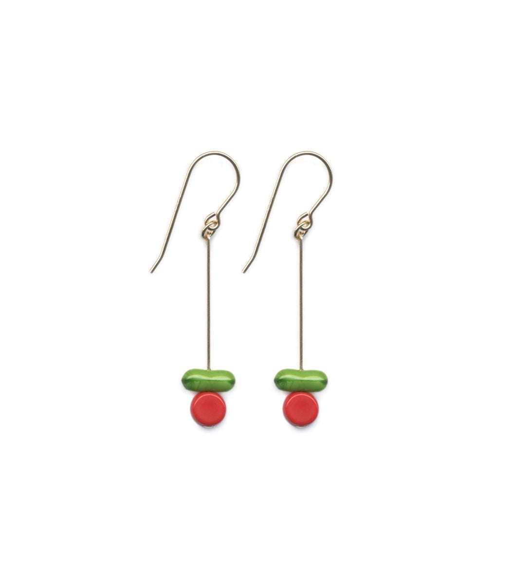 E1843 Cherry Drop Earrings