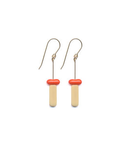 E1844 Cream Popsicle Earrings