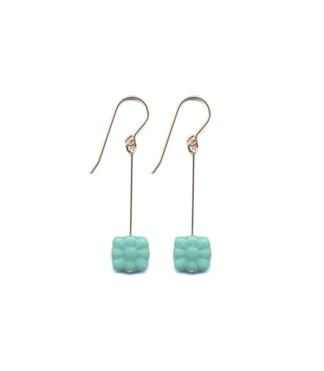 E1849 Deco Waffle Earrings