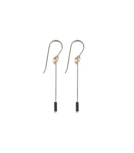 E1880 Black Line Drop Earrings