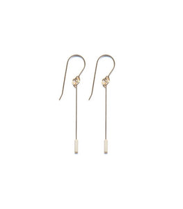 E1881 White Line Drop Earrings
