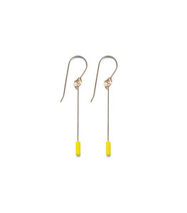 E1886 Yellow Line Drop Earrings