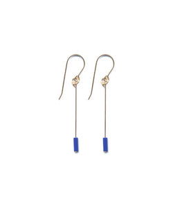 E1887 Royal Blue Line Drop Earrings