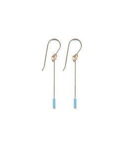 E1888 Baby Blue Line Drop Earrings
