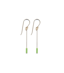 E1890 Lime Line Drop Earrings