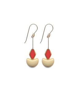 E1897 Offering Drop in Red Earrings