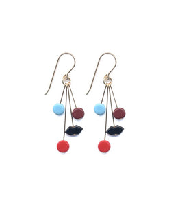 E1899 Mustache Cluster Earrings