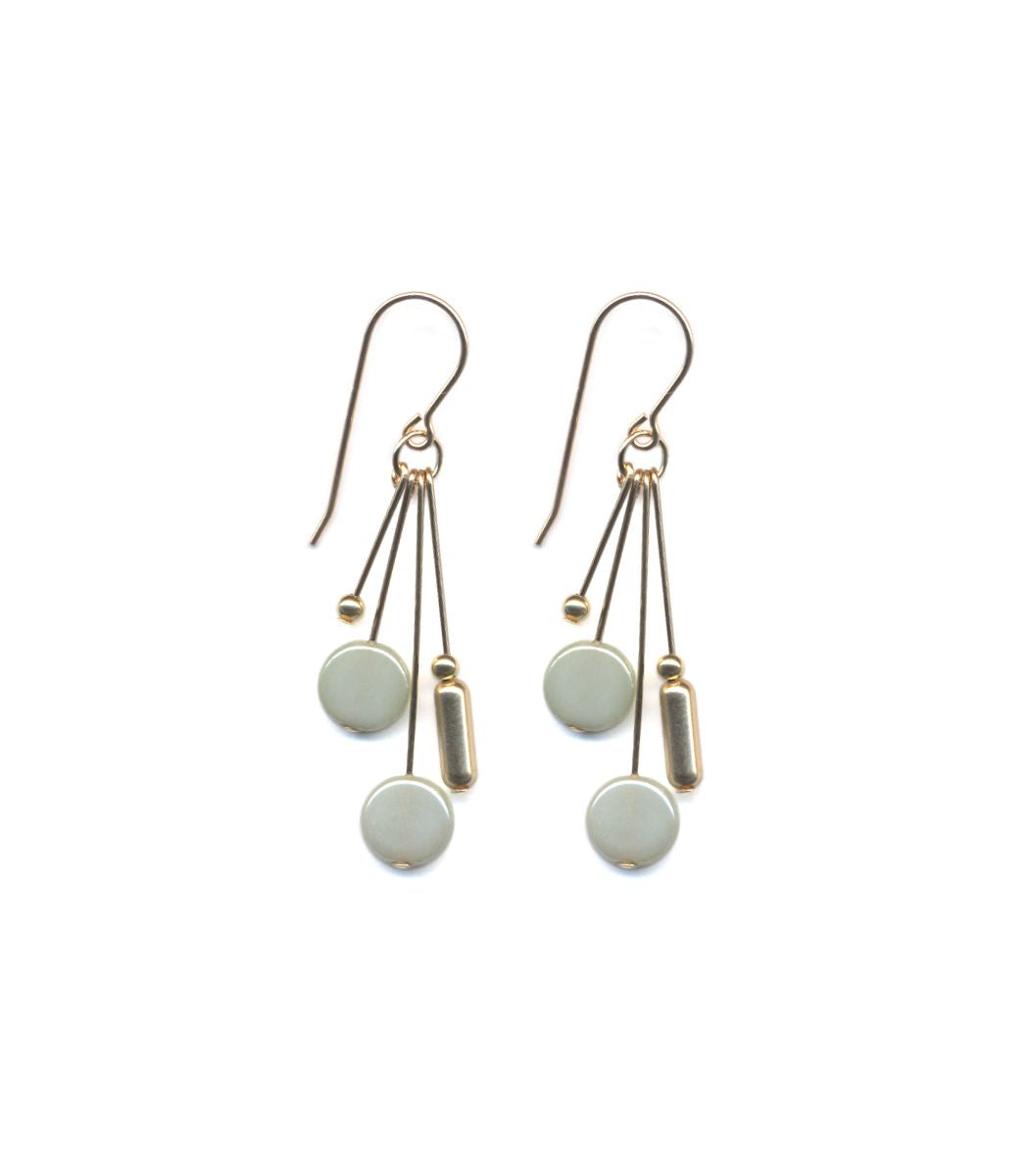 E1907 Pearly Cluster Earrings