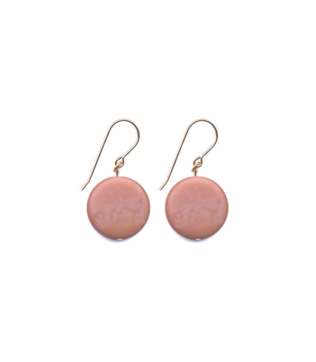 E1915 Pink Hieroglyphic Earrings