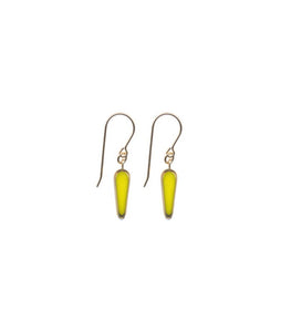 E1920 Yellow Dagger Drop Earrings