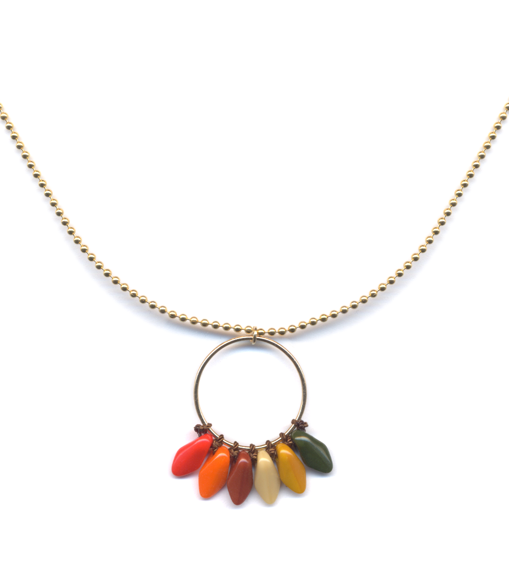N2114 (Red Petals) Necklace