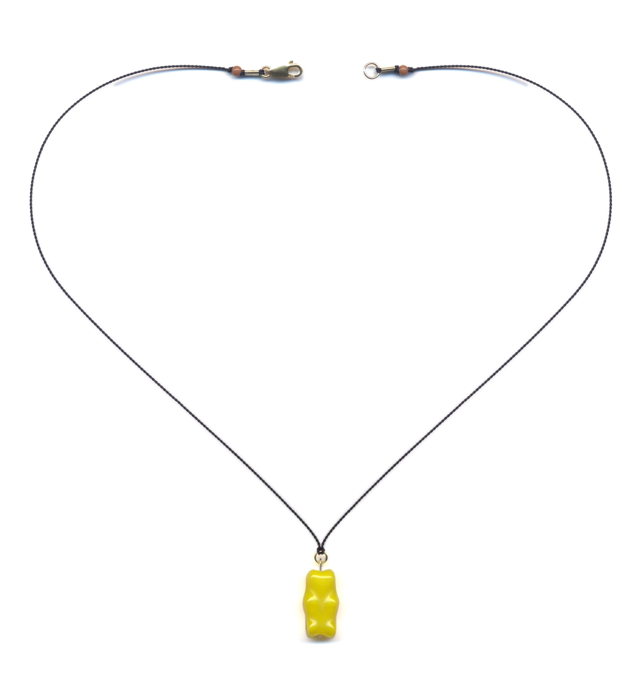 N2176 Yellow Gummy Necklace