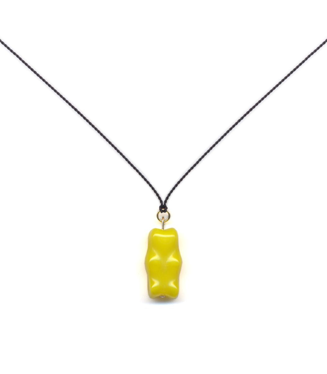 N2176 Yellow Gummy Necklace