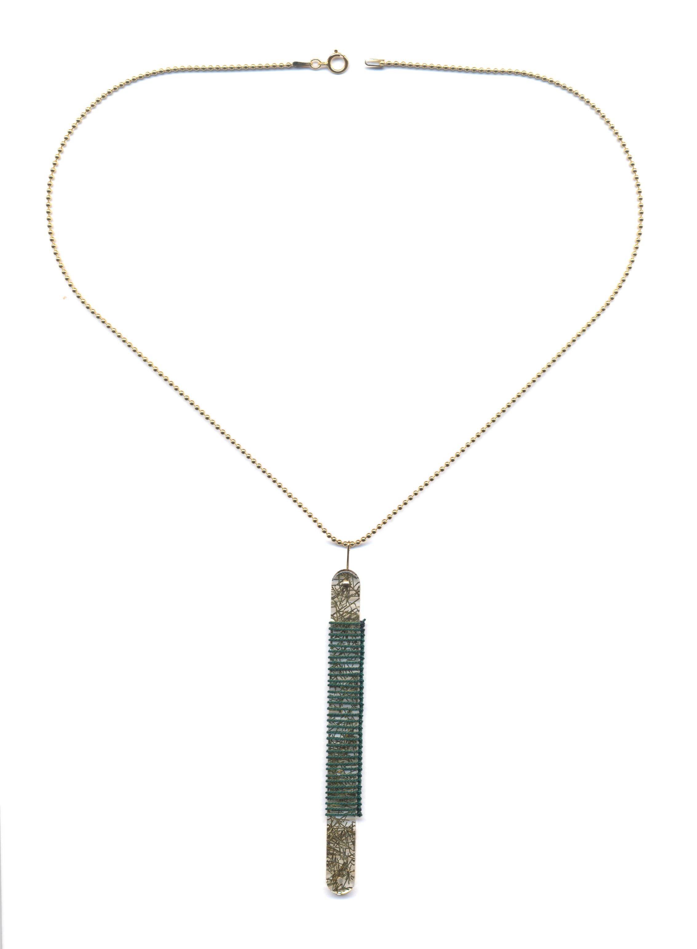 N2195 Golden Rod Necklace