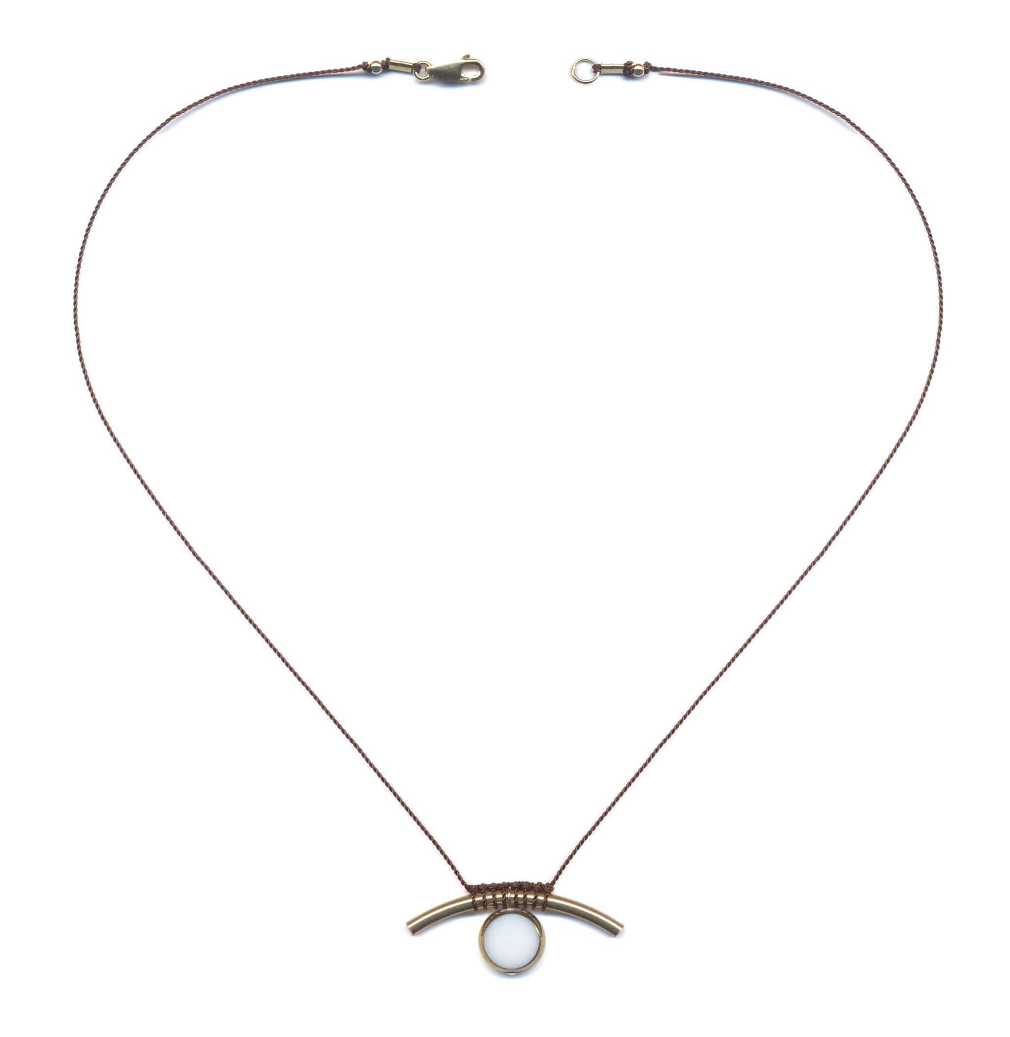 N2201 White Eye Necklace