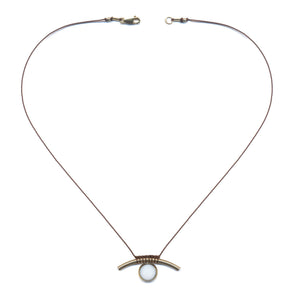 N2201 White Eye Necklace
