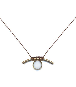 N2201 White Eye Necklace
