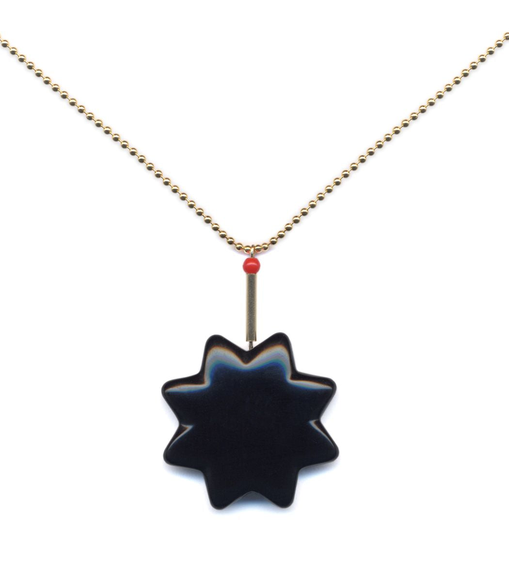 N2204 Black Star Necklace