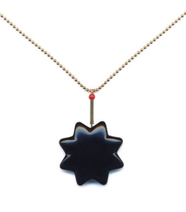 N2204 Black Star Necklace