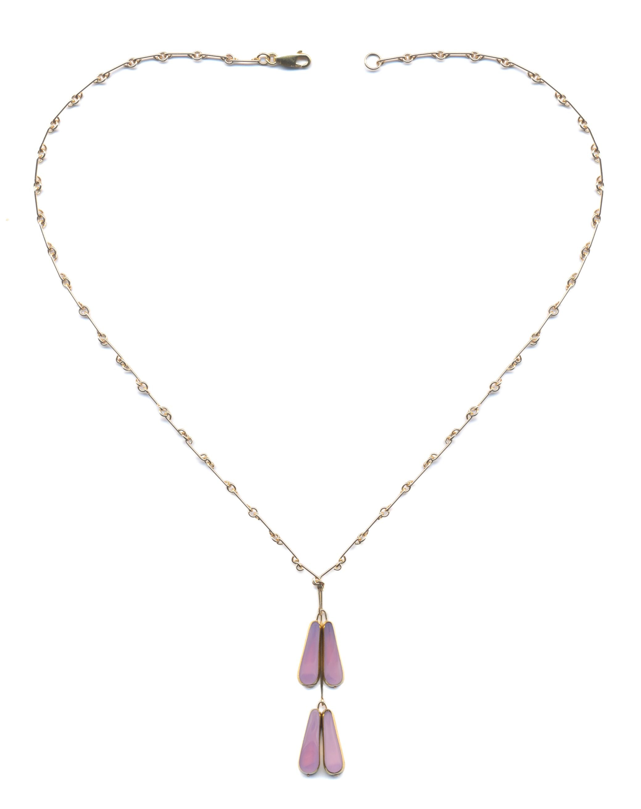 N2235 Pink Buds Necklace