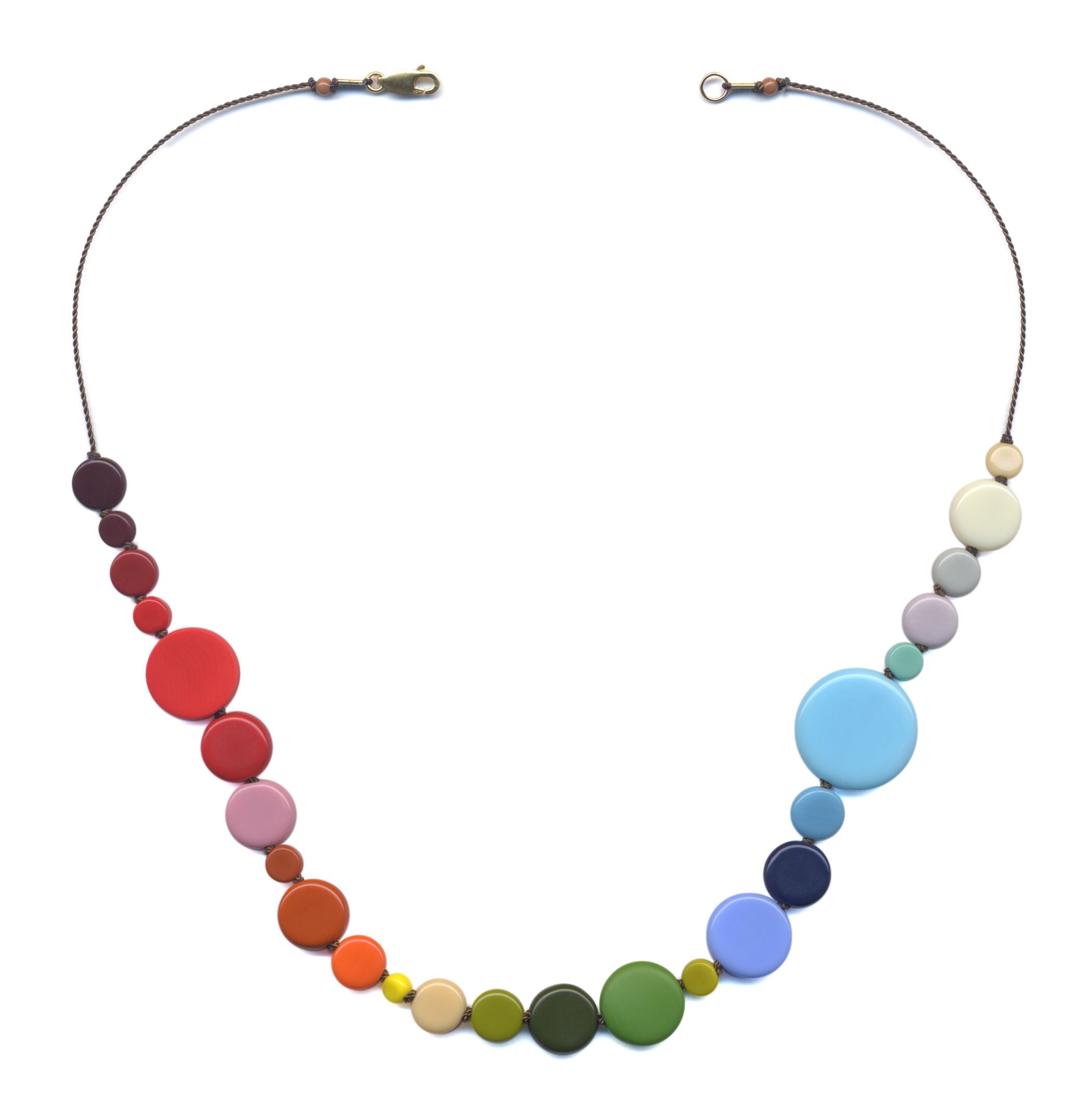 N2241 Rainbow Dots Necklace