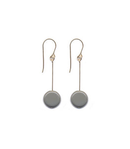 Irk Jewelry I. Ronni Kappos E1130 Gray Circle Drop Earrings