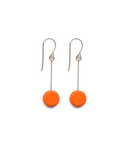 Irk Jewelry I. Ronni Kappos E1304 Orange Circle Drop Earrings