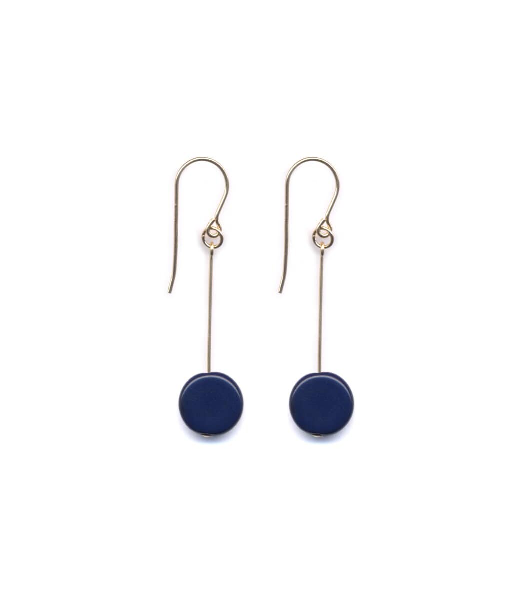 Shop Now Navy Blue Color Rhombus Shape Chauraas Earrings Online at  Excellent Crafts