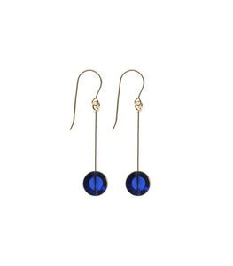 Irk Jewelry I. Ronni Kappos E1546 Translucent Blue Circle Drop Earrings