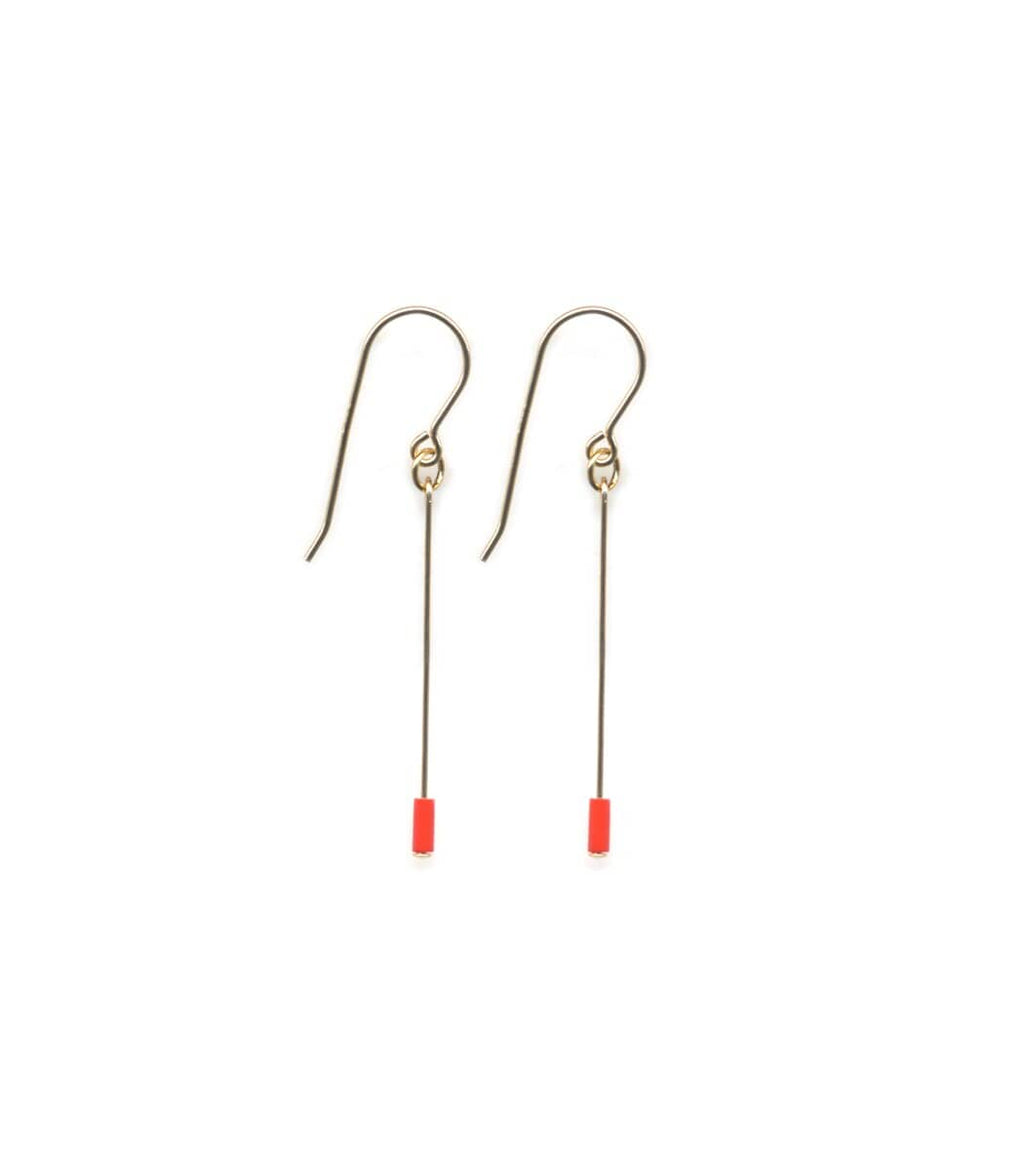 Irk Jewelry I. Ronni Kappos E1579 Red Line Earrings