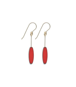 Irk Jewelry I. Ronni Kappos E1636 Red Ellipse Earrings