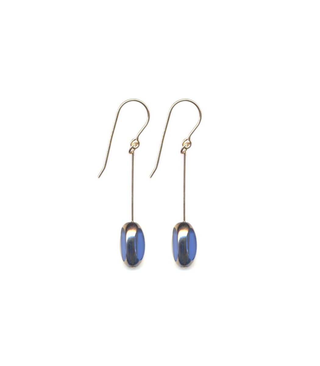 Irk Jewelry I. Ronni Kappos E1657 Jewel Blue Bean Earrings