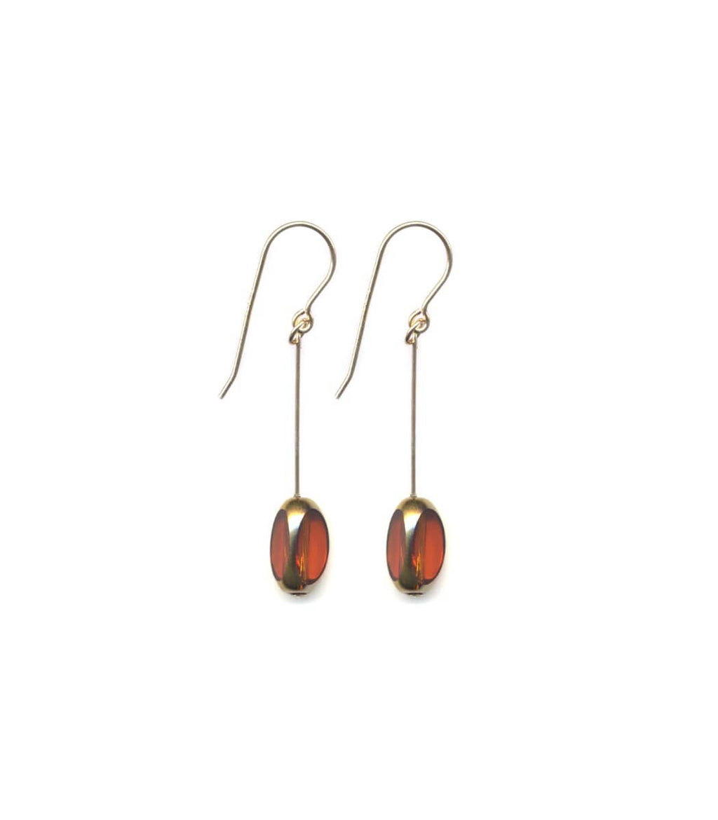 Irk Jewelry I. Ronni Kappos E1658 Jewel Orange Bean Earrings
