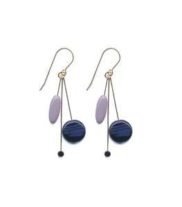 E1797 Lavender Petal Cluster Earrings