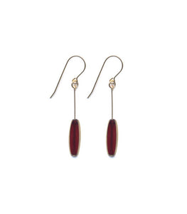 E1805 Ruby Ellipse Earrings