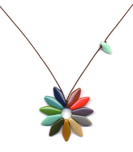 Irk Jewelry I. Ronni Kappos N1309 Rainbow Flower Necklace