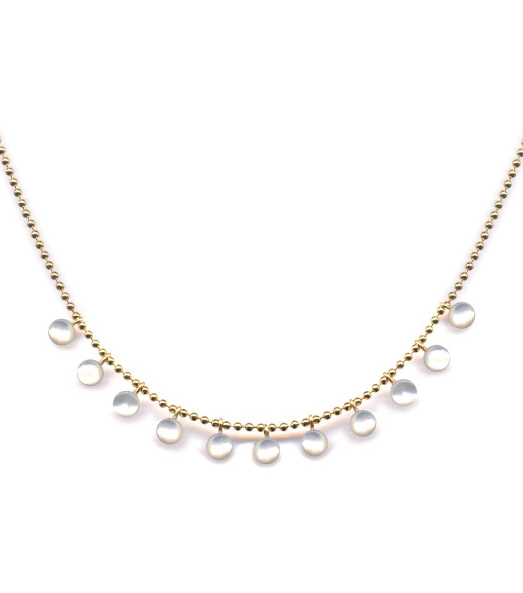 Irk Jewelry I. Ronni Kappos N1363 Mini Mother-of-Pearl Necklace