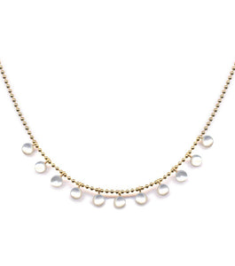 Irk Jewelry I. Ronni Kappos N1363 Mini Mother-of-Pearl Necklace