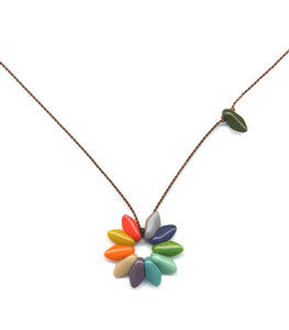Irk Jewelry I. Ronni Kappos N1876 Small Rainbow Flower Necklace