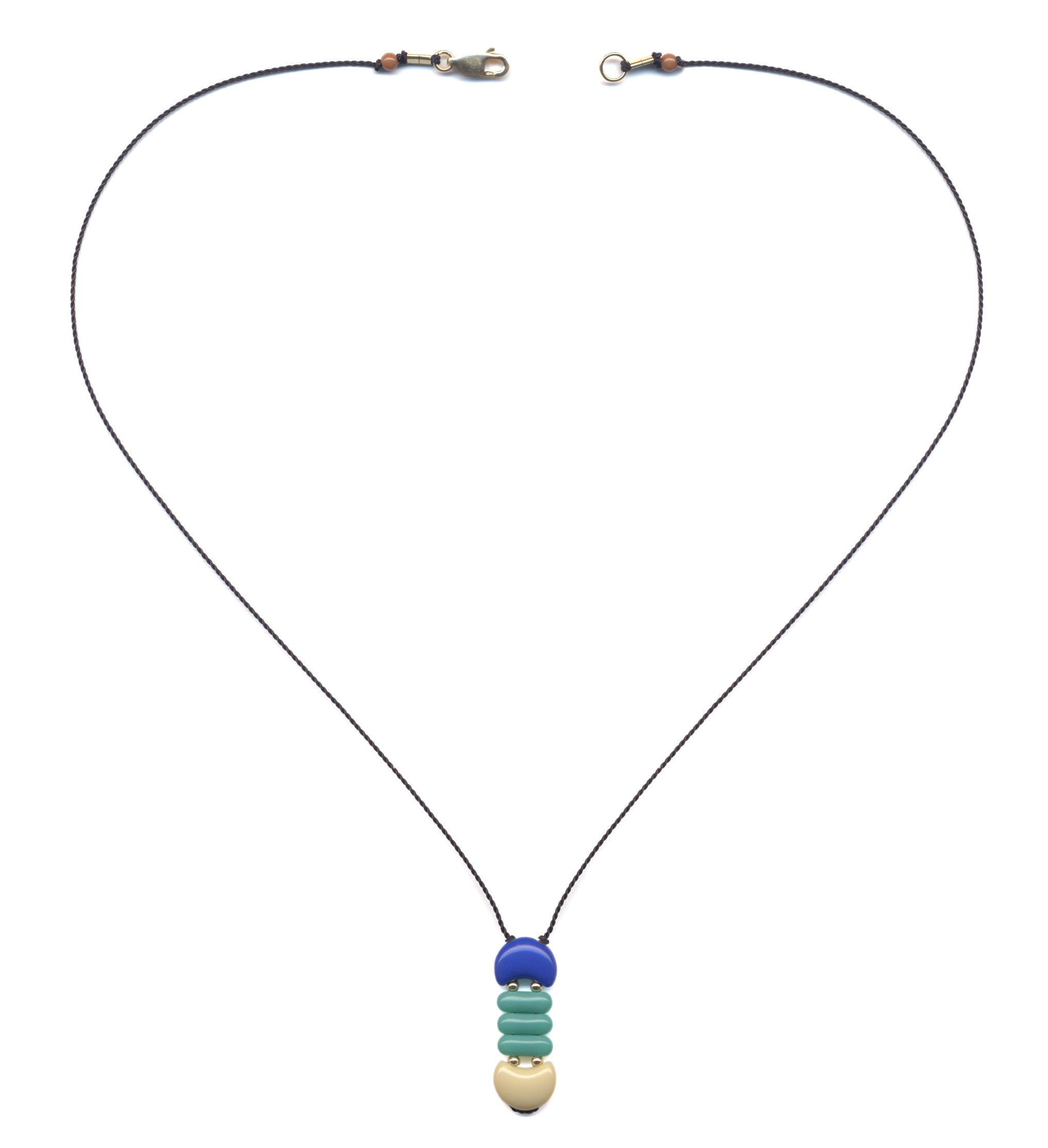 N1939 Blue Mini Stack Necklace