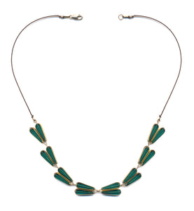 N1960 Teal Laurel Necklace