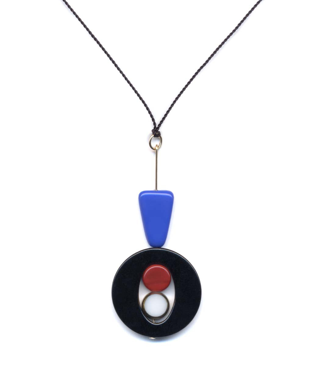 N2035 Black Lantern Necklace