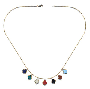 N2044 Multi Clovers Necklace