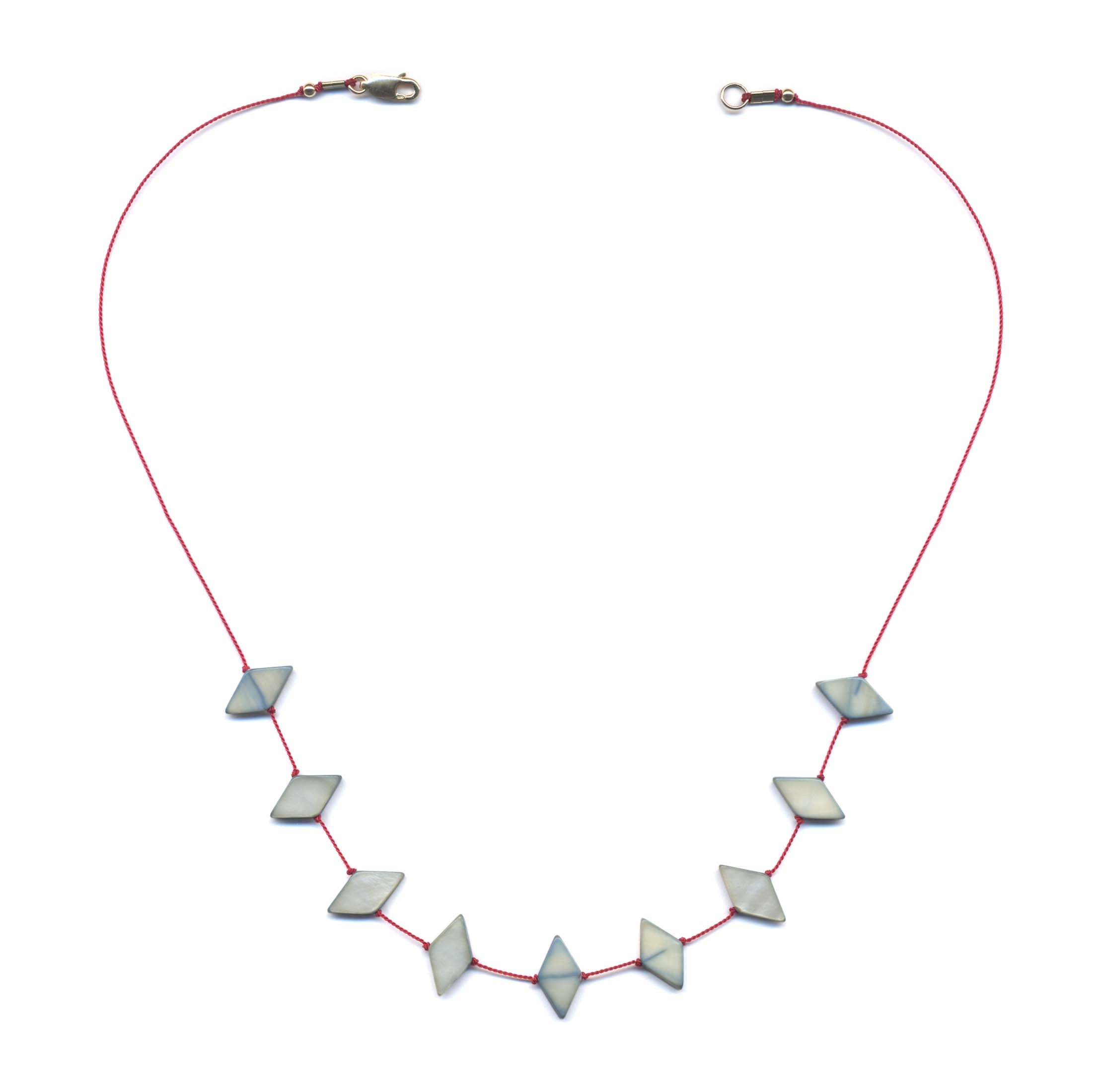N2049 Mother of Pearl Diamonds Necklace