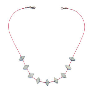 N2049 Mother of Pearl Diamonds Necklace