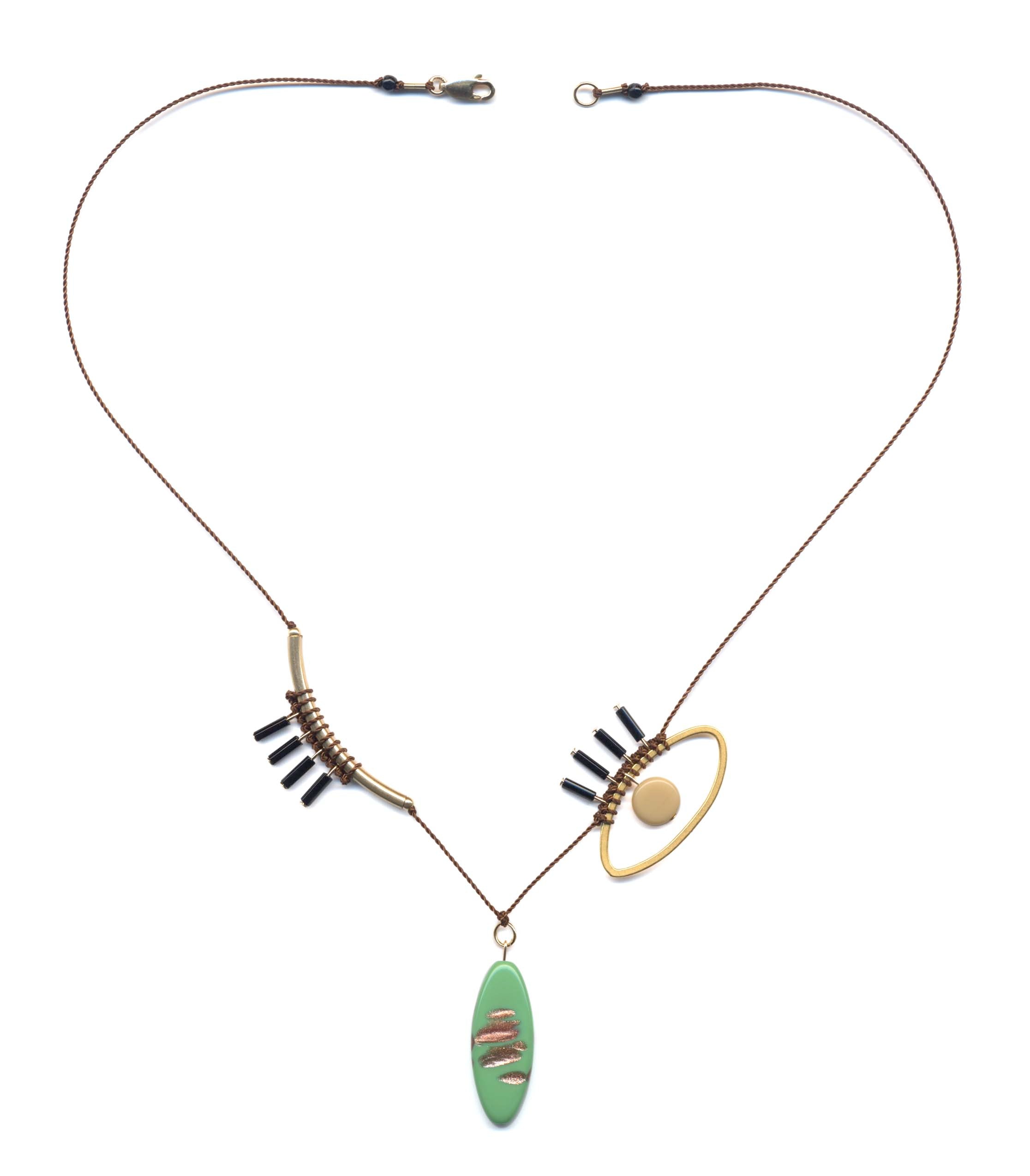 N2057 Pablo Picasso – Green Drop Necklace