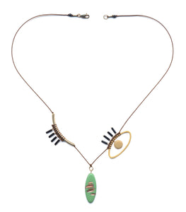 N2057 Pablo Picasso – Green Drop Necklace