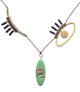 N2057 Pablo Picasso – Green Drop Necklace